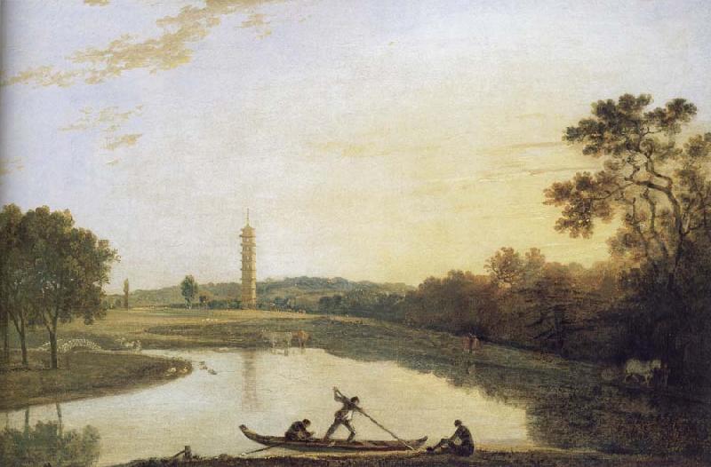 Richard  Wilson View towards the Pagoda and Bridge oil painting image